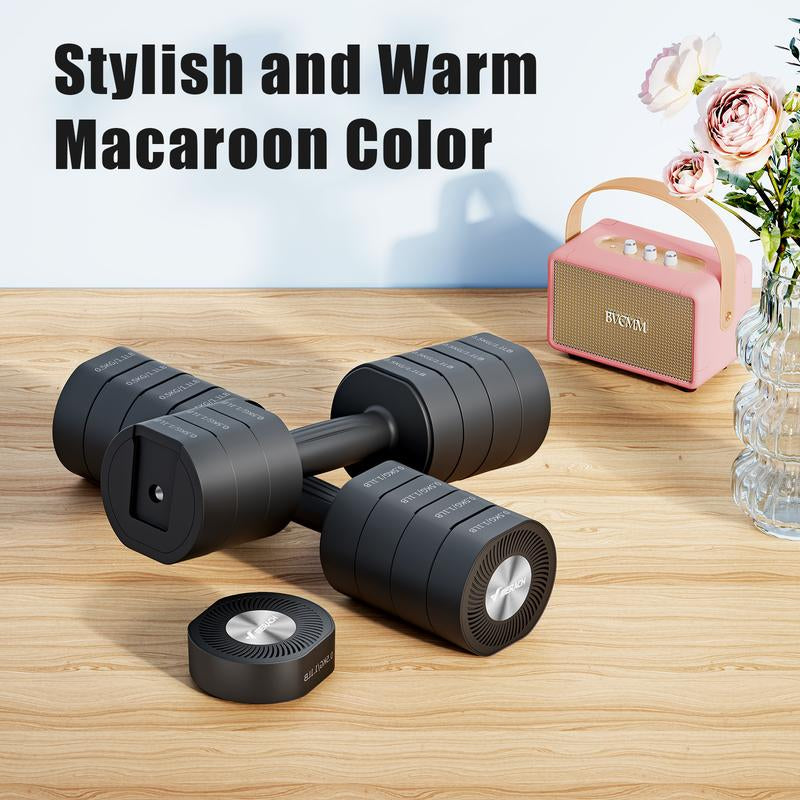 MERACH Adjustable Dumbbell Set, 4 in 1 Free Weights Dumbbells Each 2.2-8.8LBS Hand Weights for Women Soft Rubber Handle for Home Gym Exercise Training