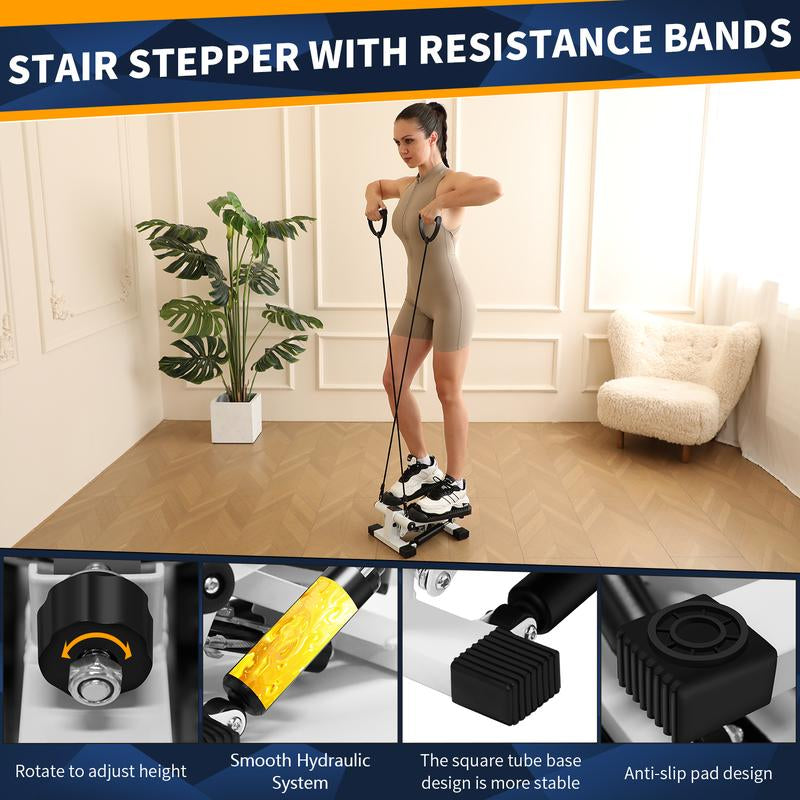 2-Zenactive Upgraded Version Mini Stepper Health & Fitness for Home Exercise Step Cardio Equipment with Digital Monitor