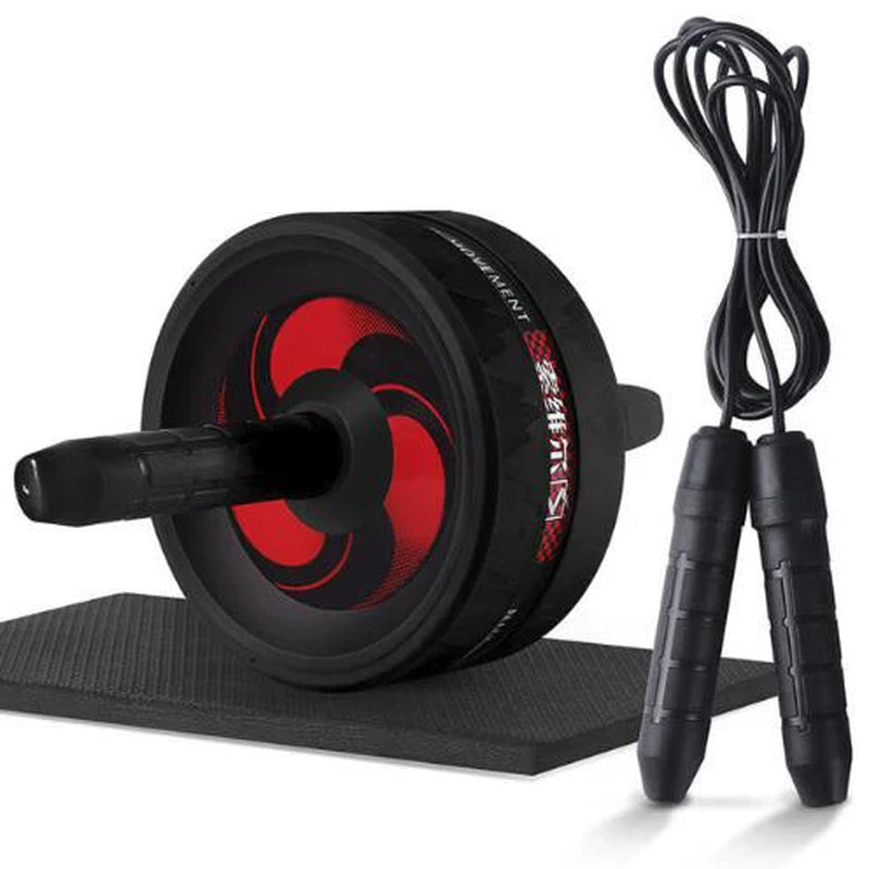 New 2 in 1 Ab Roller&Jump Rope No Noise Abdominal Wheel Ab Roller with Mat for Arm Waist Leg Exercise Gym Fitness Equipment