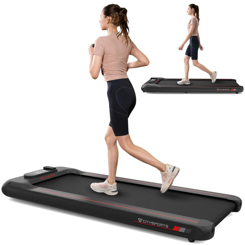 Ultra Quiet & Thin under Desk Walking Treadmill: Portable, LCD and Calorie Monitor , Home/Office, Durable Treadmill with APP, Compact