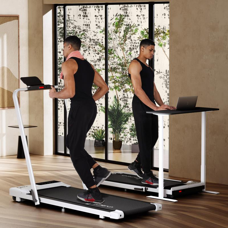 【Superun】Ct05 Treadmills 3 in 1 under Desk Foldable Walking Pad 320Lbs 3.0HP Quiet Running Machine Portable for Small Spaces Installation-Free