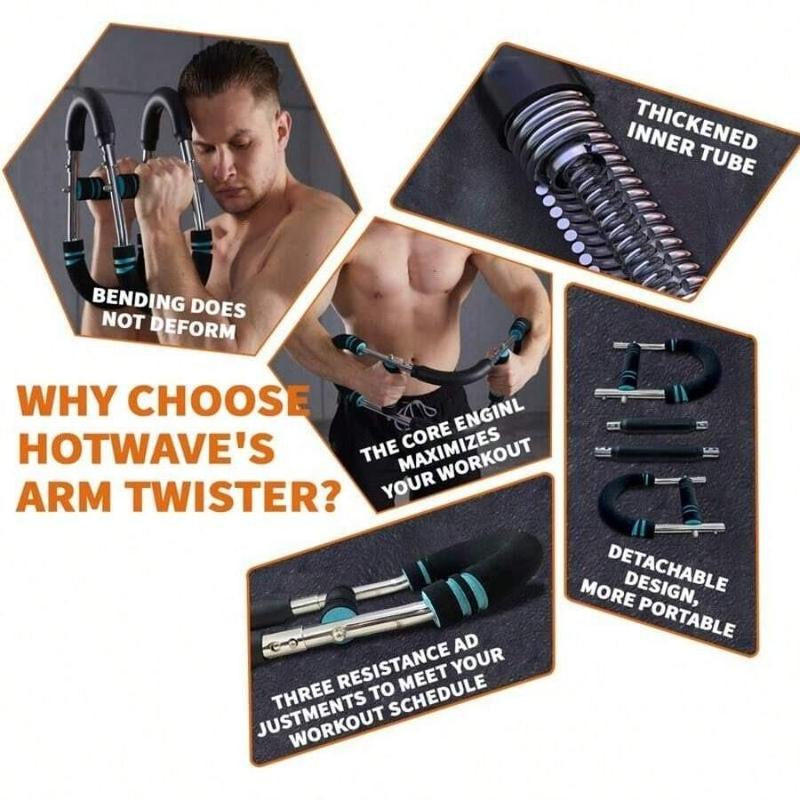 Adjustable Resistance Arm Trainer, 1 Count Detachable Arm Strength Training Bar, Chest Arm Abdominal Muscle Trainer, Fitness Equipment for Home Gym