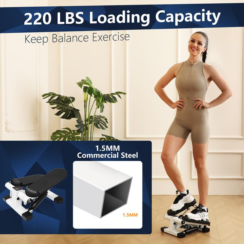 2-Zenactive Upgraded Version Mini Stepper Health & Fitness for Home Exercise Step Cardio Equipment with Digital Monitor